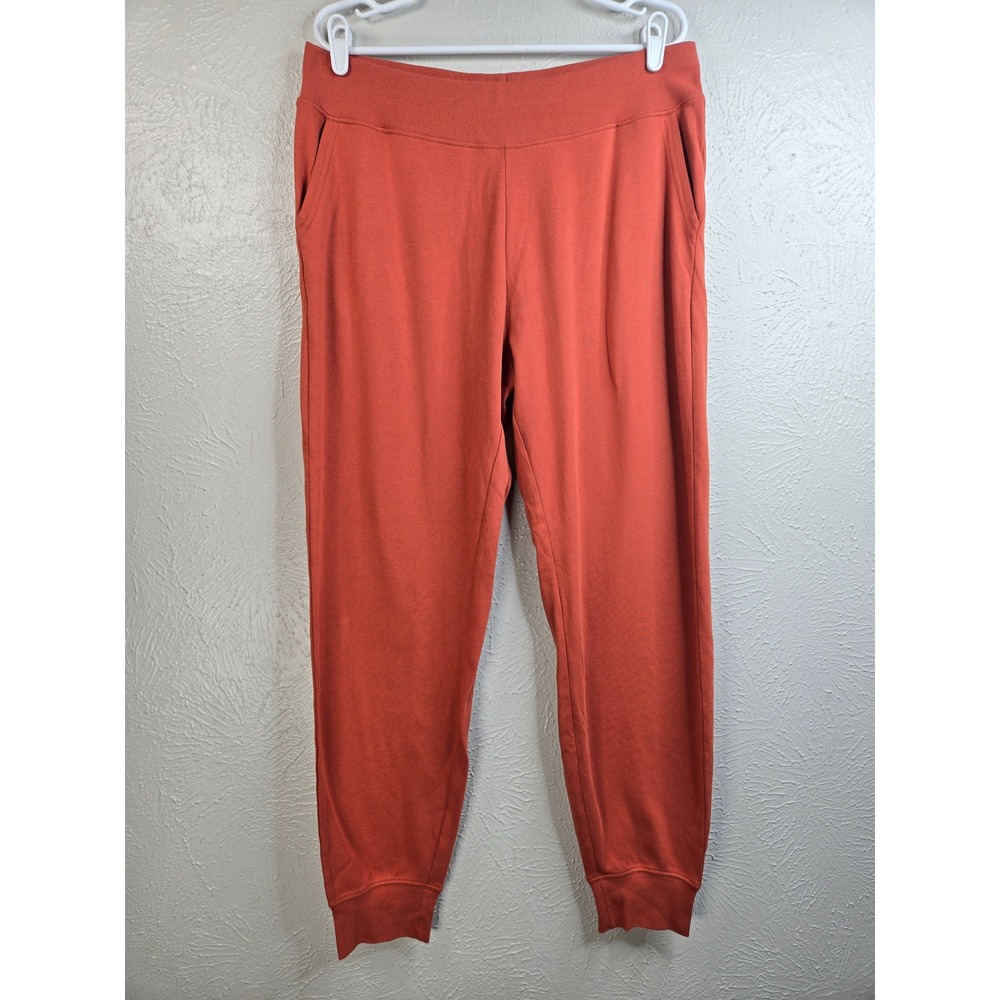 Pact Organic Cotton Jogger Pants XL Orange Relaxed Fit Loungewear Sweatpants NEW